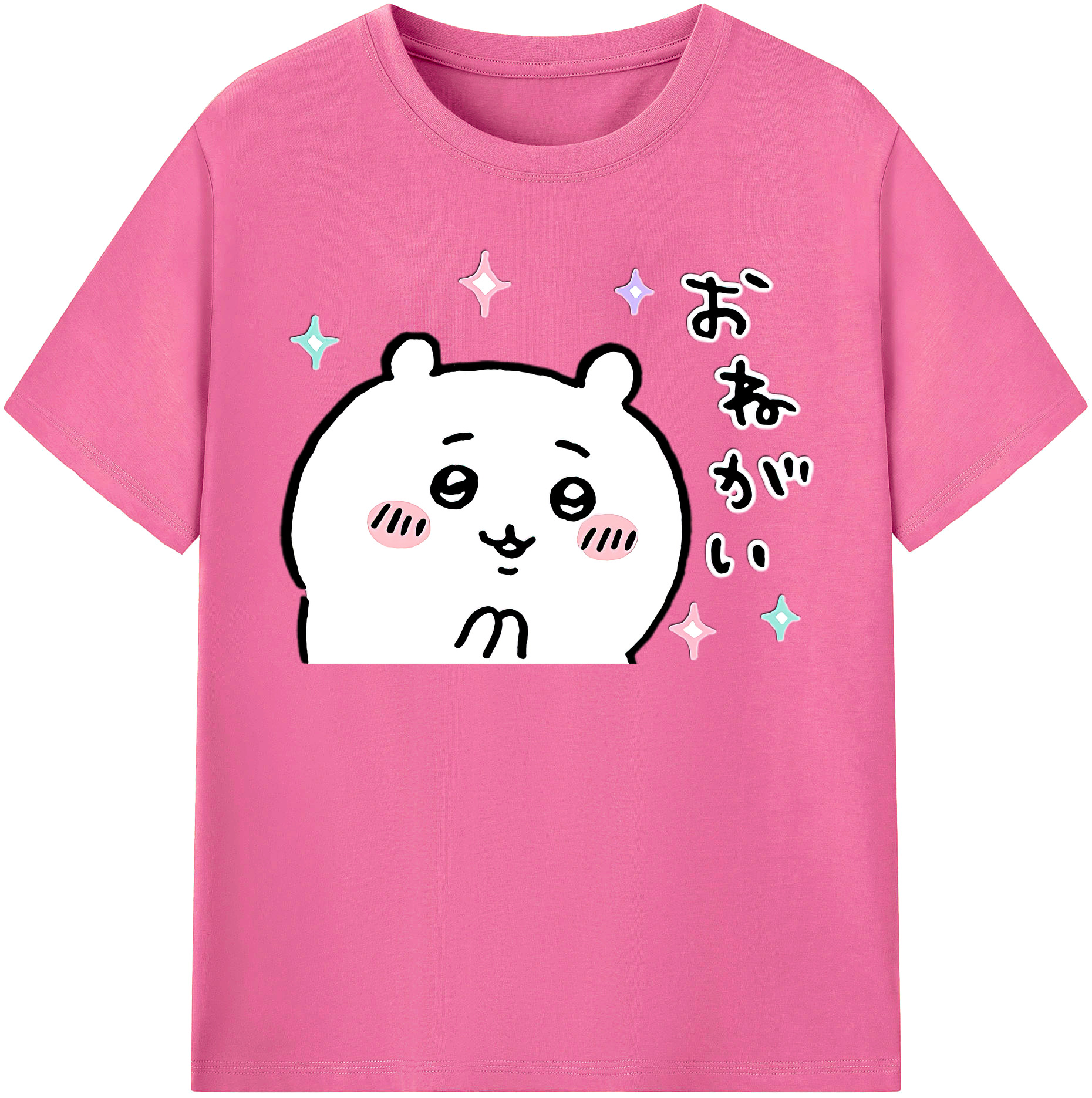 （画像用） ちいかわ ちいかわ Chii-kawa chiikawa レディースカジュアルプリントTシャツ（綿100％）